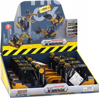 Lodër forklift me grep, me fërkim, ngjyrë e verdhë