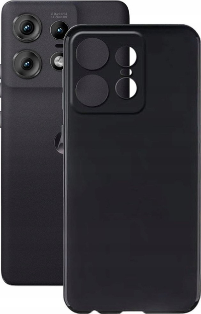 Kllëf telefoni Motorola Edge 50 Pro, silikon i butë, super i hollë, i zi