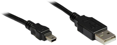 Kabllo USB Alcasa USB 2.0 A në Mini USB B, 0.15m, e zezë