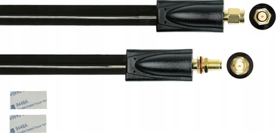 Kabllo koaksiale Kabelmeister FD-S20MF, kalim nga dritarja për HF, SMA plug në SMA jack, 0.2m, e zezë