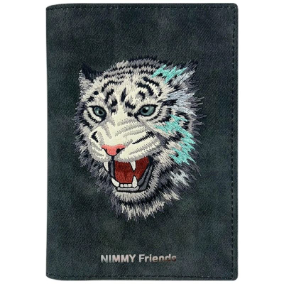 Portofol pasaporte Nimmy Raptor Tiger shumëndarës, gri e errët