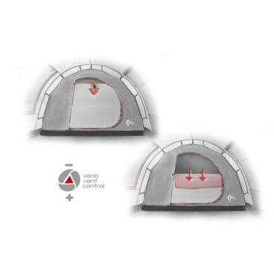 Çadër kampingu High Peak Nevada 5.0, familjare 5 persona, gri me neon jeshile