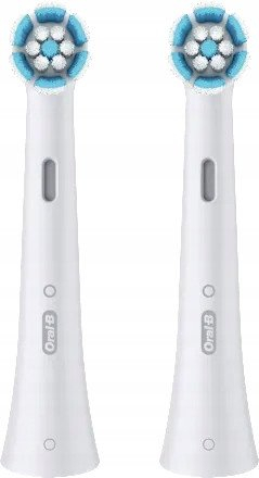 Koka furçe Oral-B iO Gentle Cleaning, set me 2 copë, për furçat elektrike Oral-B iO, ngjyrë e bardhë