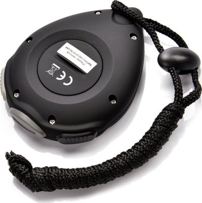 Kronometër digjital Meteor Stopwatch, mat 1/100 sekonde, i papërshkueshëm nga uji, ngjyrë e zezë