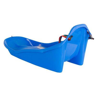 Slitë për kalamoj TOPO Bobsleigh, plastike, me rrip sigurimi, blu e çelët