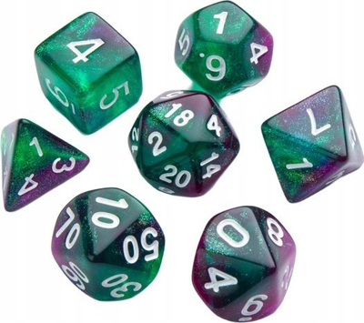 Set zare Gamegenic Galaxy Series Aurora, 7 copë, akril, shumëngjyrësh