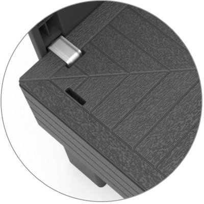 Divan kopshti Elements 2seater, dy vende, modular, gri