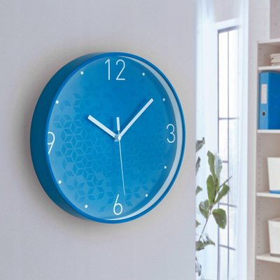 Orë muri Leitz WOW Silent, 29cm, plastike, blu
