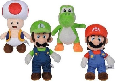 Lodra plushe Simba Super Mario, personazhe të ndryshëm, 20–27 cm, shumëngjyrëshe