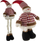 Figurinë zbukuruese për Krishtlindje Ruhhy Christmas Snowman 22341, me këmbë teleskopike 105cm, e bardhë e kuqe kafe