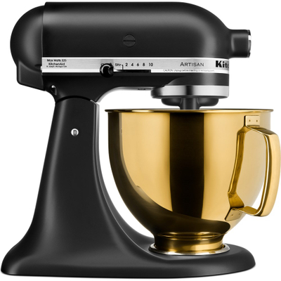 Mikser planetar KitchenAid Artisan 5KSM125, 4.8L, 10 shpejtësi, i zi mat