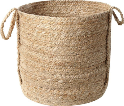 Set shporta dekorative Beliani Wadh, 3 copë, prej jute natyrale, ngjyrë natyrale