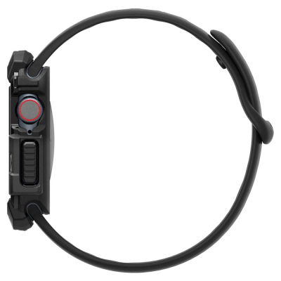 Këllëf ore Spigen Rugged Armor për Apple Watch 10 46mm, mbrojtës, i zi mat
