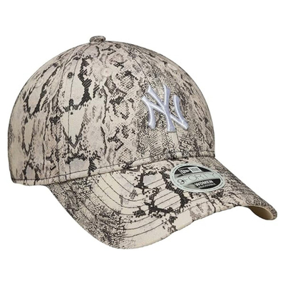 Kapelë New Era Women MLB 9FORTY Snake New York Yankees, bezhë