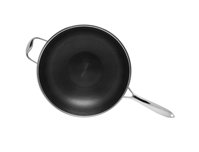 Tigan wok Kohersen Black Cube 71111, 32 cm, me kapak, çelik inox