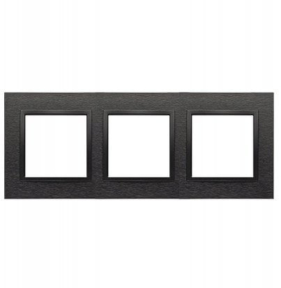 Kornizë potrofe trefishe Simon 54 DRN3/83, metalike, inox dark, e zezë