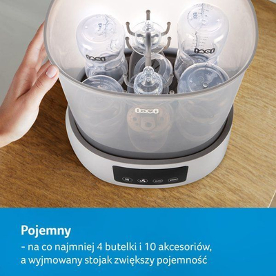 Sterilizues biberonash LOVI Electric Sterilizer me tharëse, me cikël automatik, gri
