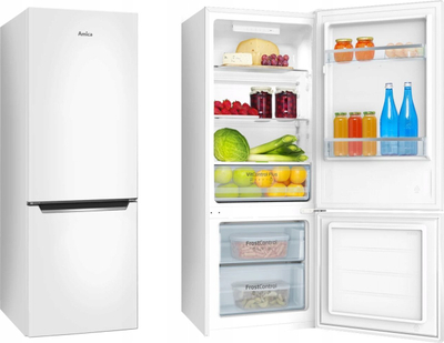 Frigorifer kombin Amica FK244.4(E), 205L, klasë energjie E, i bardhë