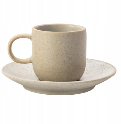Nënfilxhan porcelani Lamart LESS, 12 cm, bezhë me pika