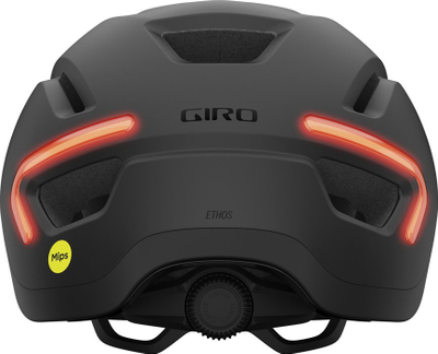 Helmetë çiklizmi urbane Giro Ethos MIPS LED, L 59-63cm, me drita LED, mat e bardhë