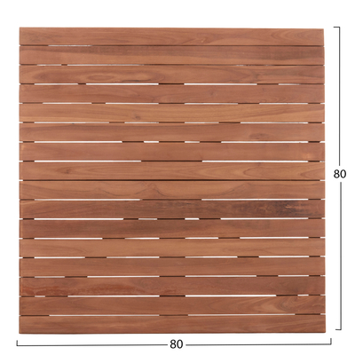 Tapetë tavoline Hm SQUARE HM18137, dru teak, 80x80 cm, natyrale