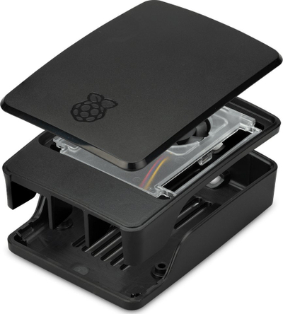 Kuti Raspberry Pi SC1160 Pi 5, me ventilator PWM, heatsink, e zezë gri