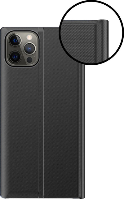 Kartë mbrojtëse flip Hurtel Sleep Case iPhone 13 Pro, me kapak Smart Cover, rozë