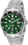 Ore dore Invicta Pro Diver 30808, 43mm, çelik inox, jeshile