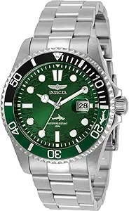 Ore dore Invicta Pro Diver 30808, 43mm, çelik inox, jeshile