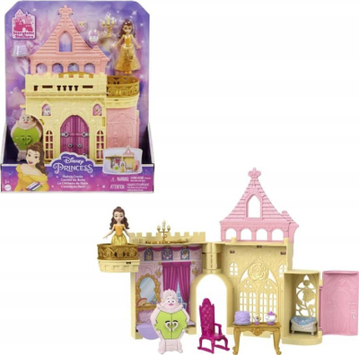 Set lojrash Mattel Disney Princess Belles Magical Surprises, kështjellë me figurina, me ngjyra