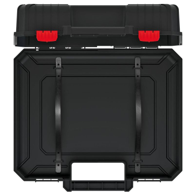 Kuti veglash Kistenberg Heavy KHV40, plastike, me kapak transparent, e zezë
