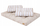 Jastëk kopshti LEO për paleta, set 1+2, 120x82 cm, ecru me vija