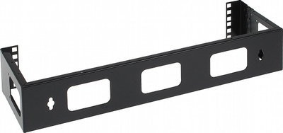 Mbajtës muri rack 19" Lanberg U19-2U/165, 2U, metal, i zi