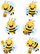 Dekor dritareje LearnHow Bees 01, set 6 copë, dyanshëm, shumëngjyrësh