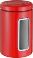 Enë ruajtëse WESCO Classic Line, 2L, me dritare akrilike, e kuqe