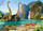 Puzzle Castorland In the world of dinosaurs, 60 elemente, shumëngjyrëshe