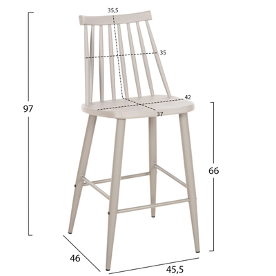 Stol bari mesatar Vanessa (HM9300.20), gri