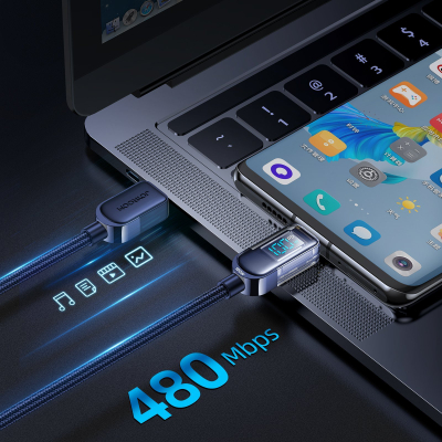 Kabllo USB Joyroom JYR645, USB C në USB C, 1.2m, 100W, blu