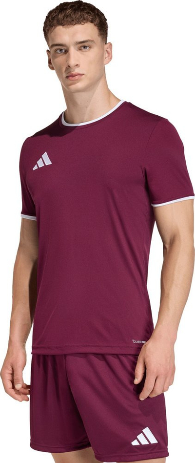 Fanellë sportive Adidas Entrada 26, për meshkuj, madhësia S, e kuqe bordo me të bardha