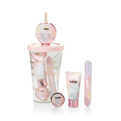 Set Sunkissed Travel Cup, krem p?r duar 30 ml + balsam p?r buz? + lim? p?r thonj + shishe uji