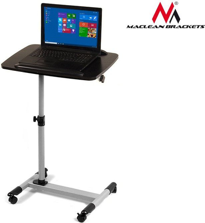 Karrocë për laptop dhe projektor Maclean MC-671, 7"-17", me rrota, e zezë