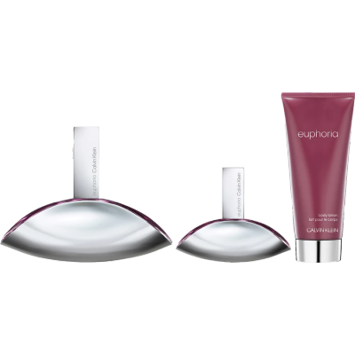Set Calvin Klein Euphoria Eau De Parfum, 100 ml & Eau De Parfum, 30 ml & Krem hidratues, 100 ml