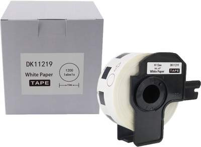 Etiketa ngjitëse PRISM për Brother DK-11219, 12 x 12 mm, e bardhë