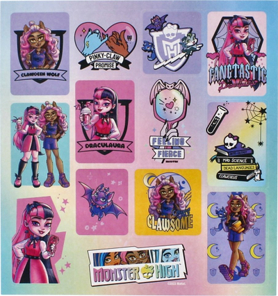 Квадратни стикери STARPAK Monster High, шарен сет за деца