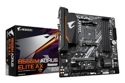 Pлоча Gigabyte B550M AORUS ELITE AX, лежиште AM4, DDR4, mATX