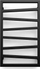 Tharës ujor peshqirësh Terma ZigZag, 835 x 500mm, 300W, i zi ebony