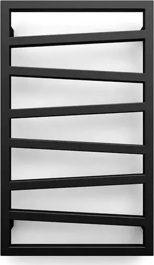 Tharës ujor peshqirësh Terma ZigZag, 835 x 500mm, 300W, i zi ebony