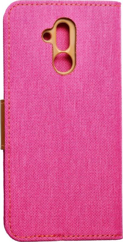 Këllëf libri për Huawei Mate 20 Lite, kanavacë, me mbajtëse karte, rozë