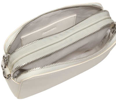 Çantë Calvin Klein Webbing Camera Bag LV04F3165G, me dy rripa, e bardhë