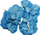 Lule dekorative letre Titanum Paper Roses, 25 mm, set me 12 copë, blu